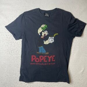 Take Cover Popeye Does Spinach Not Drugs Graphic T-Shirt Mens Large Black 2009